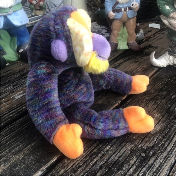 Ty Beanie Buddies Bananas Orangutan 14" Purple Plush Stuffed Animal Vintage 2000 - Picture 4 of 8